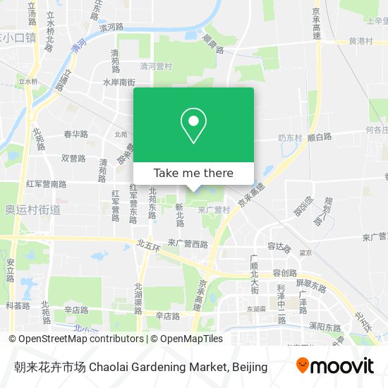 朝来花卉市场 Chaolai Gardening Market map