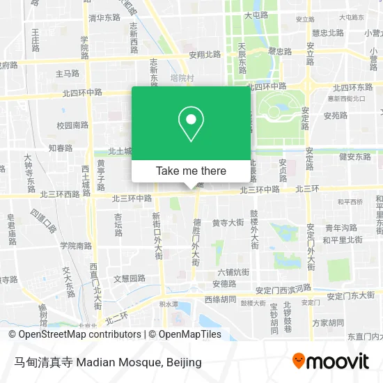 马甸清真寺 Madian Mosque map