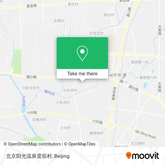 北京阳光温泉度假村 map