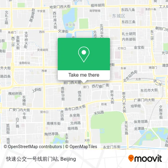 快速公交一号线前门站 map
