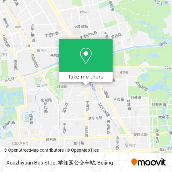 Xuezhiyuan Bus Stop, 学知园公交车站 map