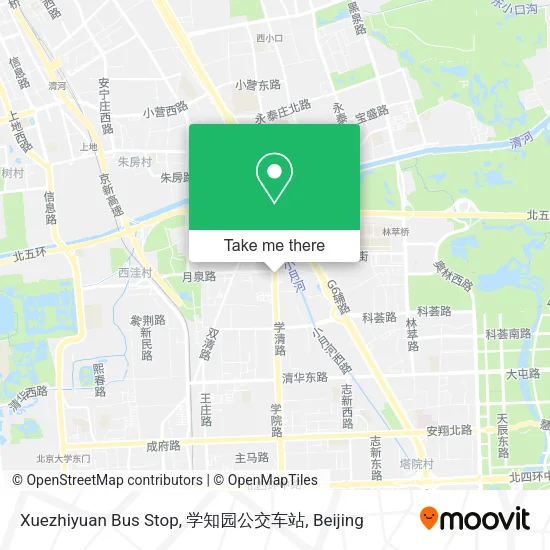 Xuezhiyuan Bus Stop, 学知园公交车站 map