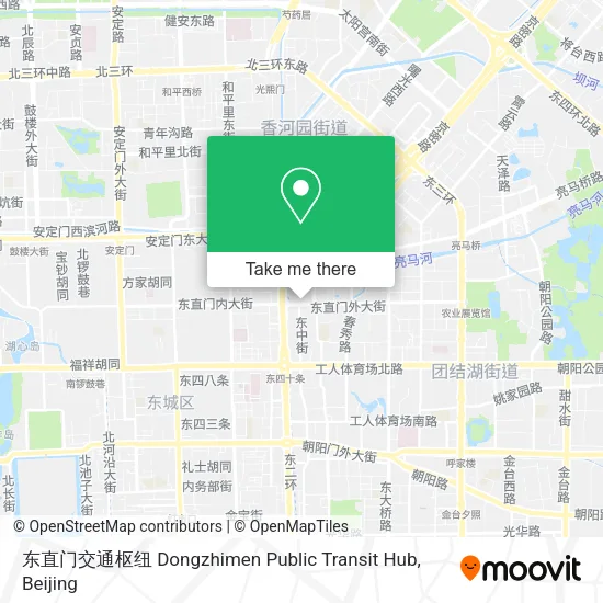 东直门交通枢纽 Dongzhimen Public Transit Hub map