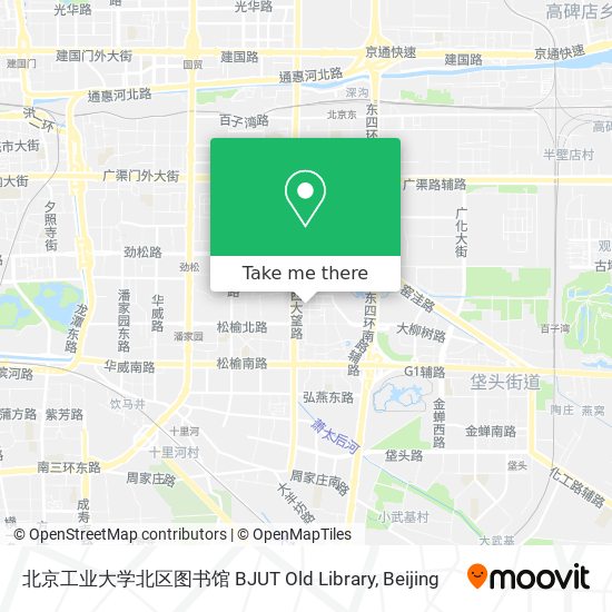 北京工业大学北区图书馆 BJUT Old Library map