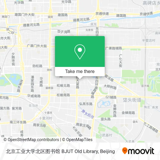北京工业大学北区图书馆 BJUT Old Library map