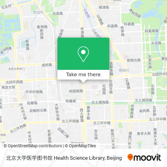 北京大学医学图书馆 Health Science Library map