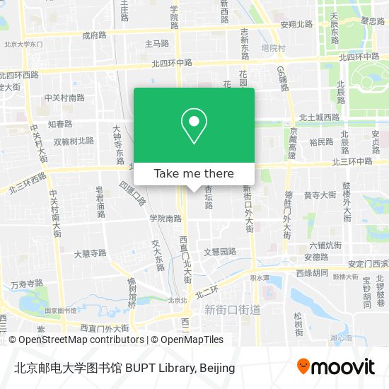 北京邮电大学图书馆 BUPT Library map