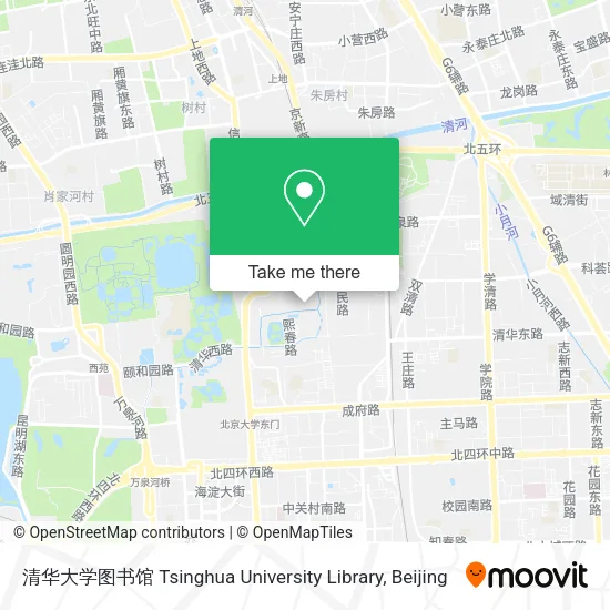 清华大学图书馆 Tsinghua University Library map