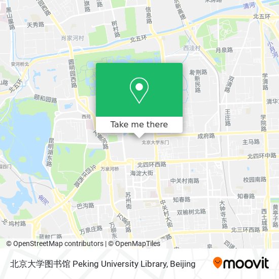 北京大学图书馆 Peking University Library map