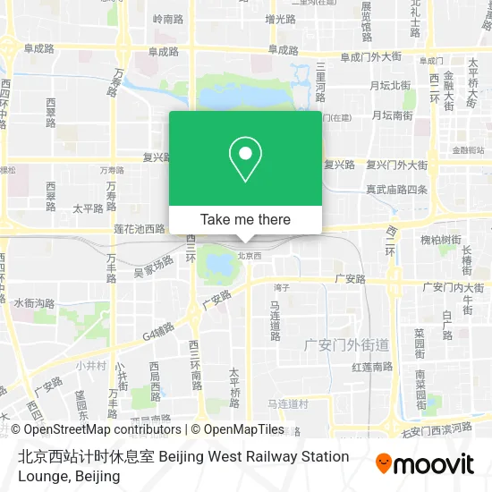北京西站计时休息室 Beijing West Railway Station Lounge map
