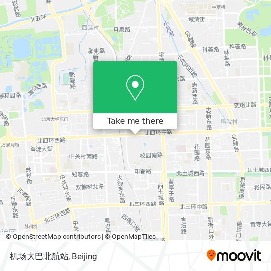 机场大巴北航站 map