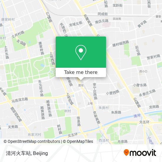 清河火车站 map