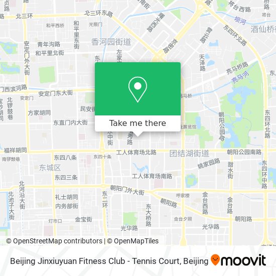 Beijing Jinxiuyuan Fitness Club - Tennis Court map