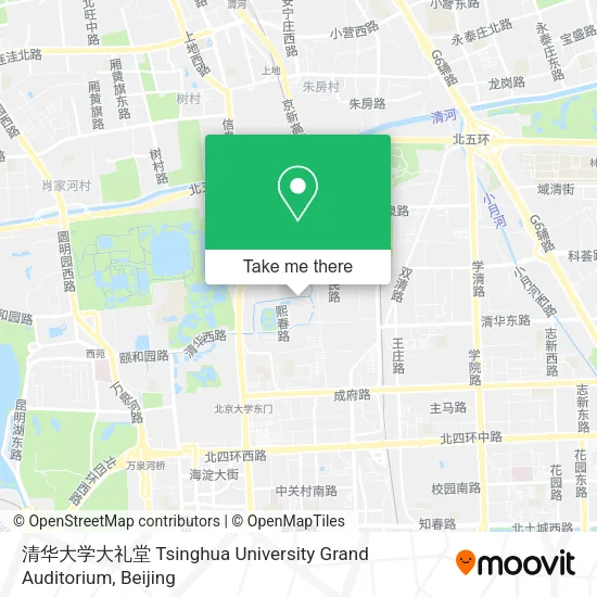 清华大学大礼堂 Tsinghua University Grand Auditorium map