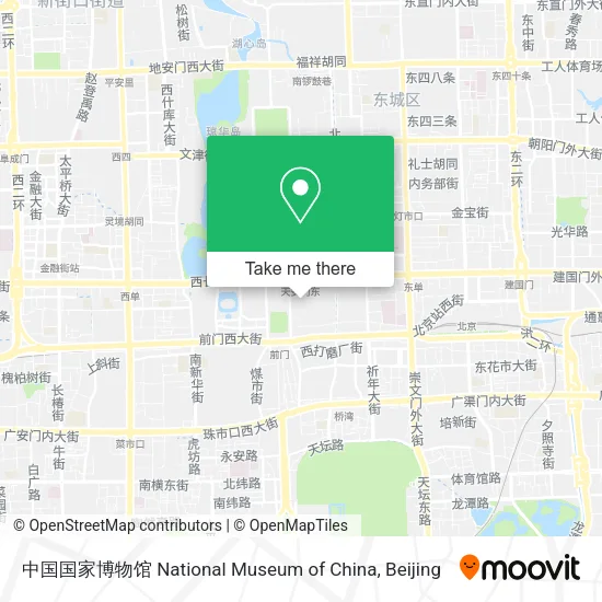 中国国家博物馆 National Museum of China map