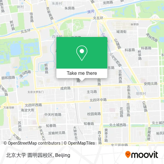 北京大学 圆明园校区 map