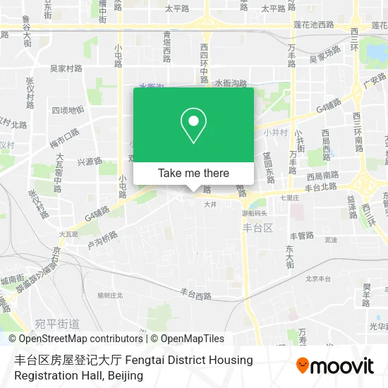 丰台区房屋登记大厅 Fengtai District Housing Registration Hall map