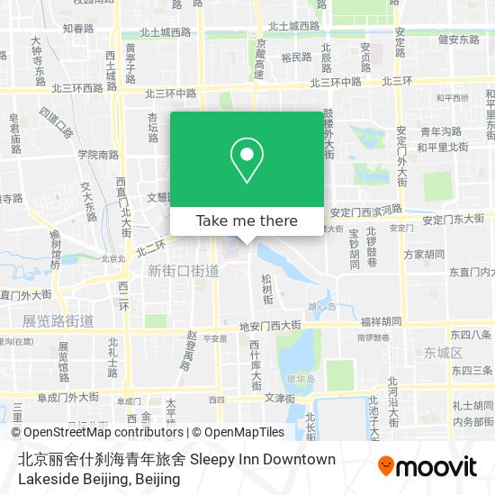 北京丽舍什刹海青年旅舍 Sleepy Inn Downtown Lakeside Beijing map