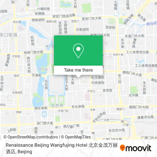 Renaissance Beijing Wangfujing Hotel 北京金茂万丽酒店 map