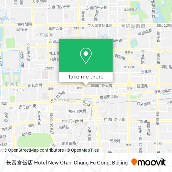 长富宫饭店 Hotel New Otani Chang Fu Gong map