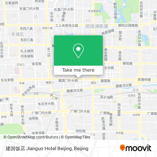 建国饭店 Jianguo Hotel Beijing map