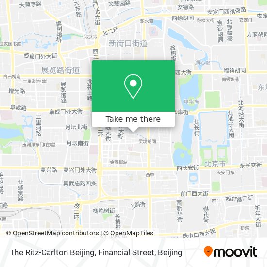 The Ritz-Carlton Beijing, Financial Street map