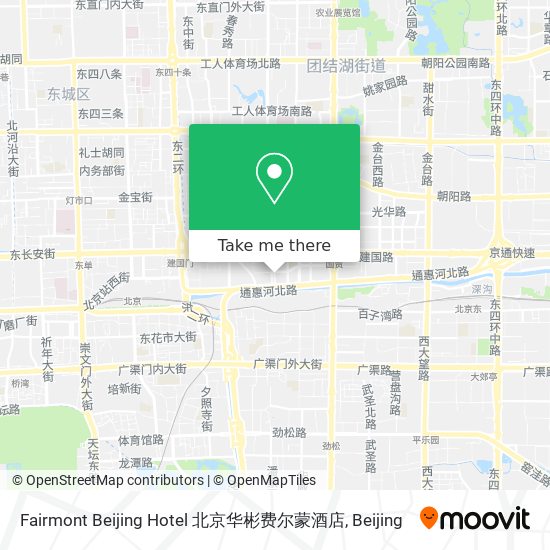 Fairmont Beijing Hotel 北京华彬费尔蒙酒店 map