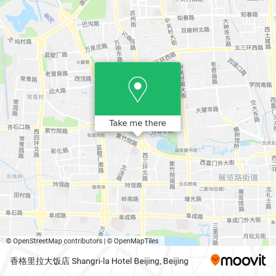 香格里拉大饭店 Shangri-la Hotel Beijing map
