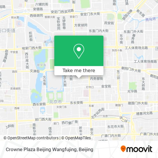 Crowne Plaza Beijing Wangfujing map