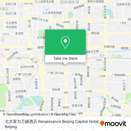 北京富力万丽酒店 Renaissance Beijing Capital Hotel map