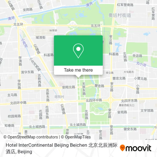 Hotel InterContinental Beijing Beichen 北京北辰洲际酒店 map