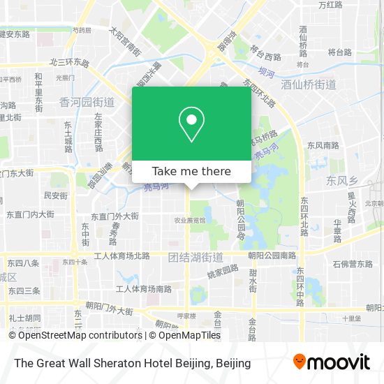 The Great Wall Sheraton Hotel Beijing map