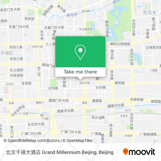 北京千禧大酒店 Grand Millennium Beijing map