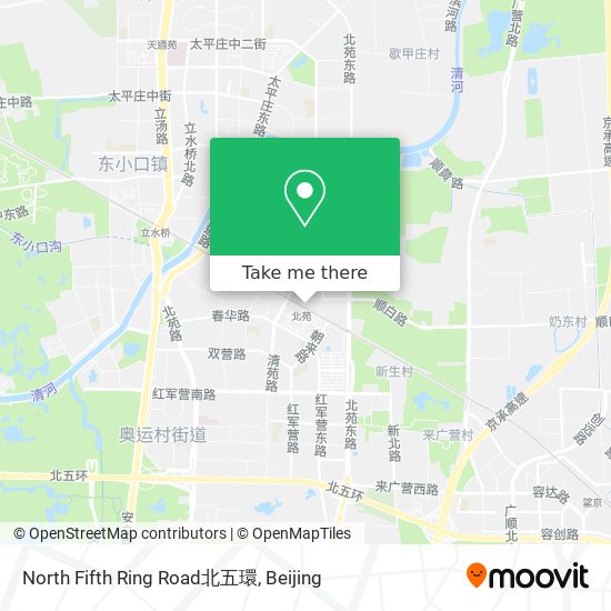 North Fifth Ring Road北五環 map