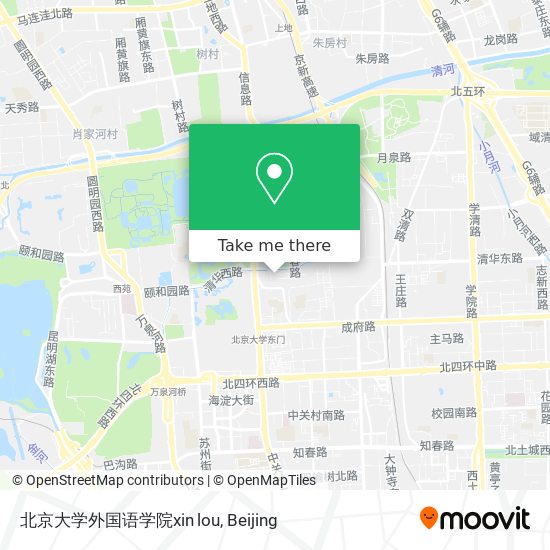北京大学外国语学院xin lou map