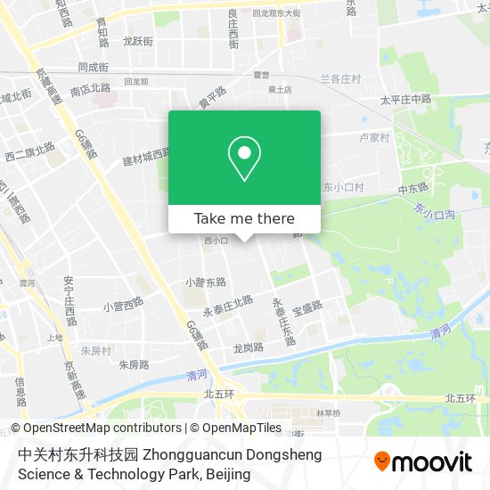 中关村东升科技园 Zhongguancun Dongsheng Science & Technology Park map