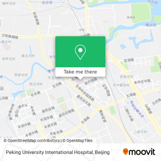 Peking University International Hospital map