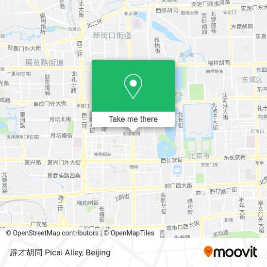 辟才胡同 Picai Alley map