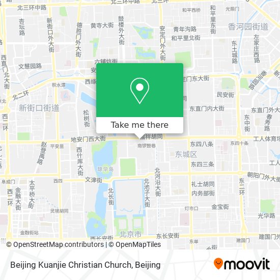 Beijing Kuanjie Christian Church map