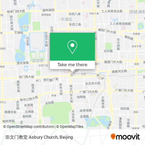 崇文门教堂 Asbury Church map