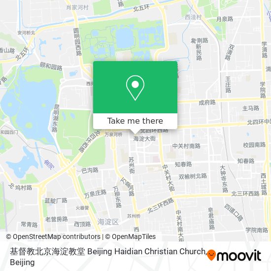 基督教北京海淀教堂 Beijing Haidian Christian Church map