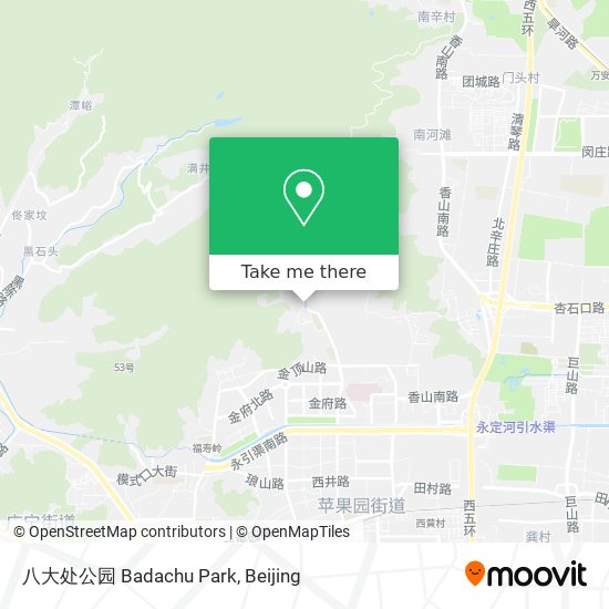 八大处公园 Badachu Park map