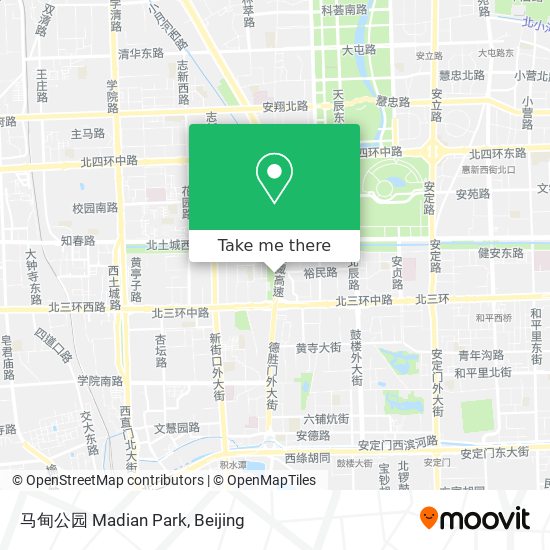 马甸公园 Madian Park map