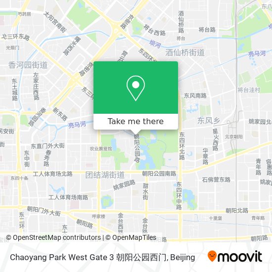 Chaoyang Park West Gate 3 朝阳公园西门 map
