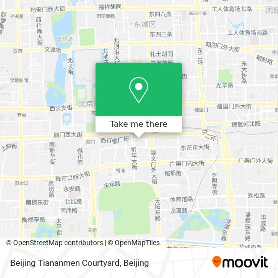 Beijing Tiananmen Courtyard map