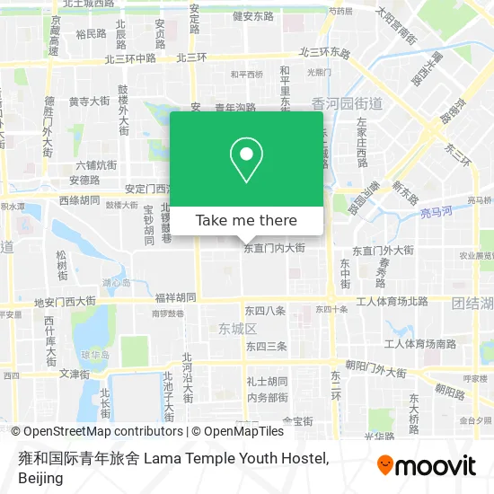 雍和国际青年旅舍 Lama Temple Youth Hostel map