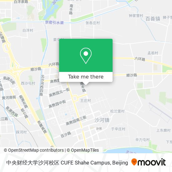 中央财经大学沙河校区 CUFE Shahe Campus map