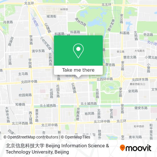 北京信息科技大学 Beijing Information Science & Technology University map