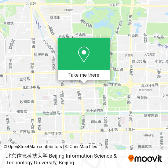 北京信息科技大学 Beijing Information Science & Technology University map