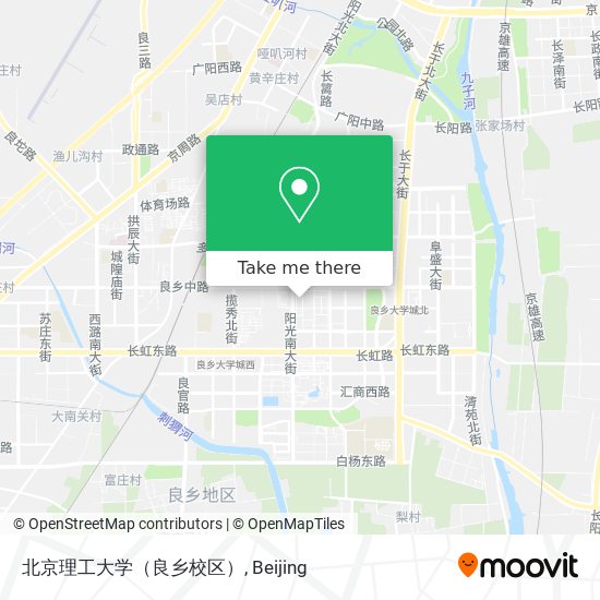 北京理工大学（良乡校区） map